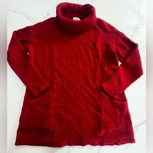 Pure Jill red turtleneck sweater with pockets size medium